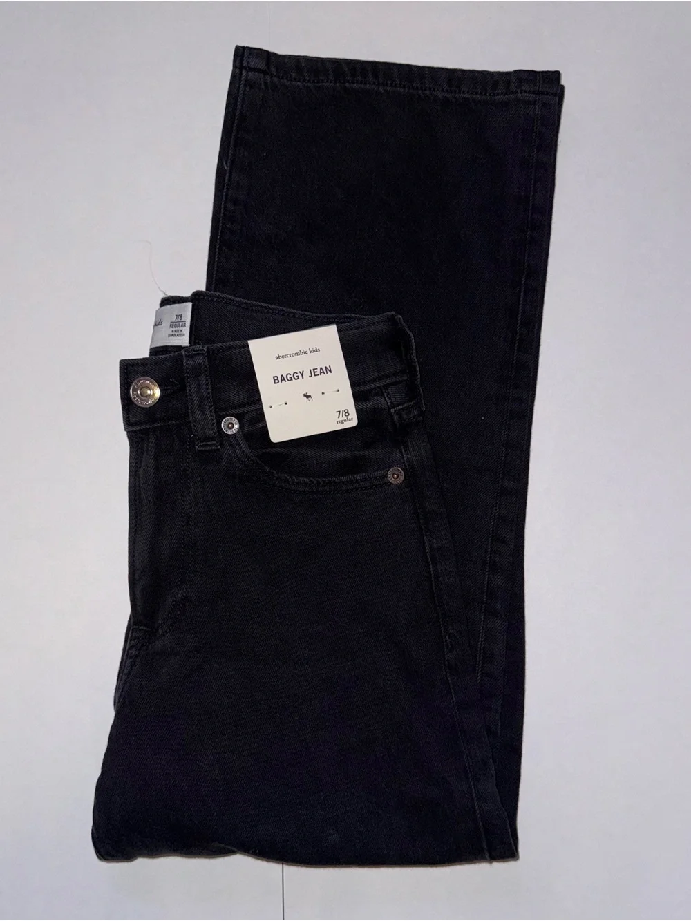 Abercrombie & Fitch Men's Black Relaxed Baggy Jeans